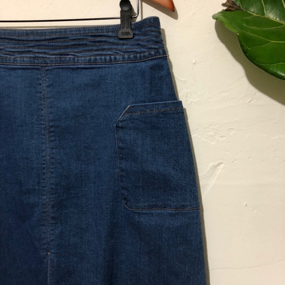 Universal Thread Front Slit Denim Skirt Size 8 - Picture 4 of 7